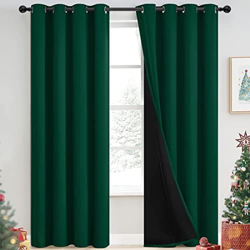 Emerald green blackout curtain 84 in