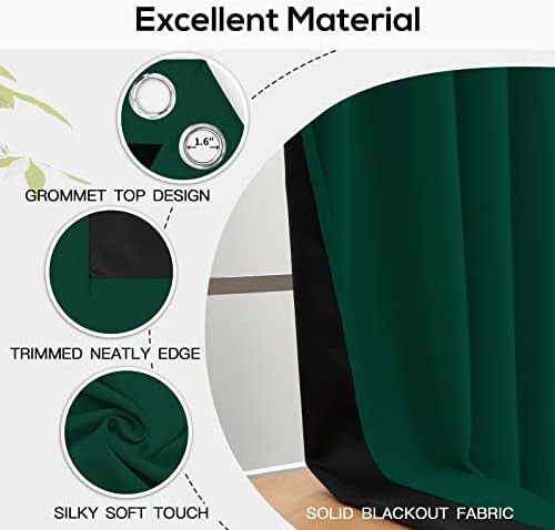 Emerald green blackout curtain 84 in — photo 4
