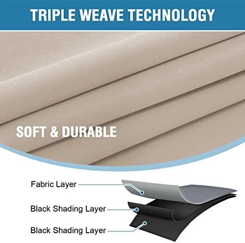 Natural sand back tab curtains 84 inch — photo 4