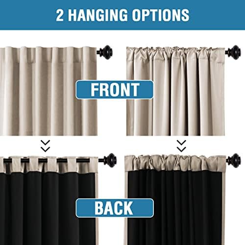 Natural sand back tab curtains 84 inch — photo 5