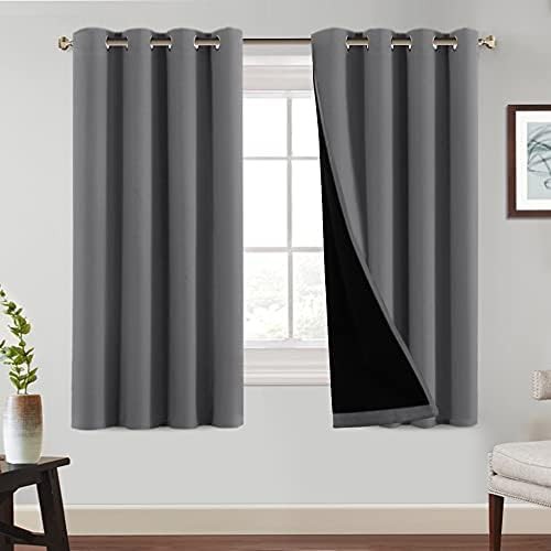 Gray Thermal Insulated Nursery Blackout Curtains