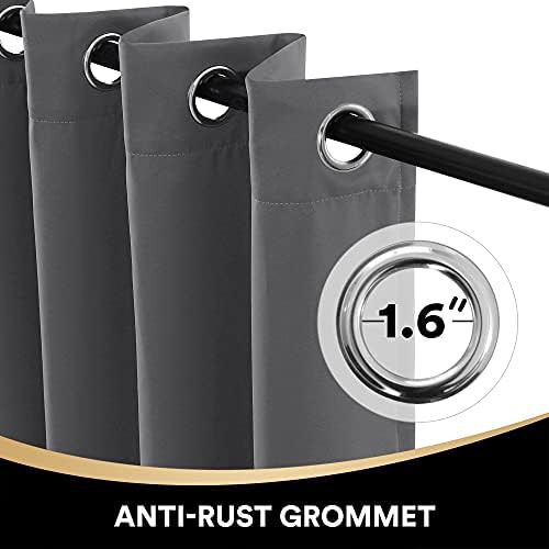 Gray Thermal Insulated Nursery Blackout Curtains — photo 3