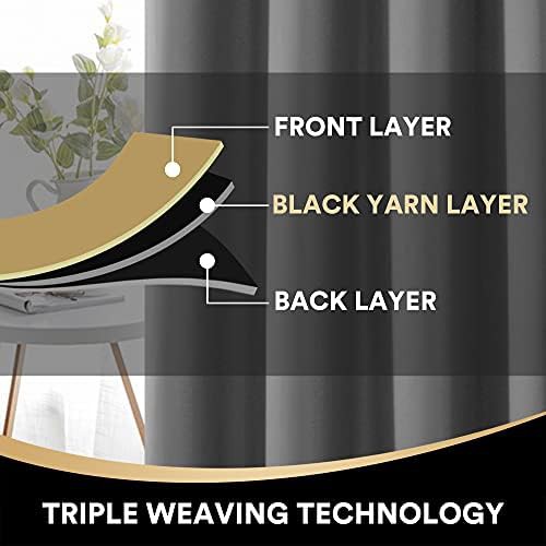 Gray Thermal Insulated Nursery Blackout Curtains — photo 4