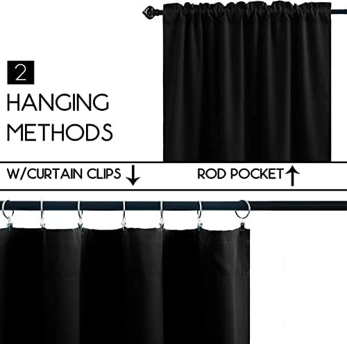 Black short tier kitchen window curtains 30x24 — photo 3