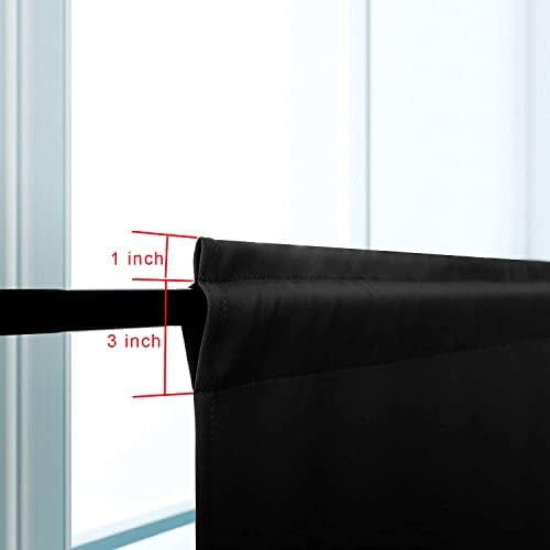 Black short tier kitchen window curtains 30x24 — photo 4