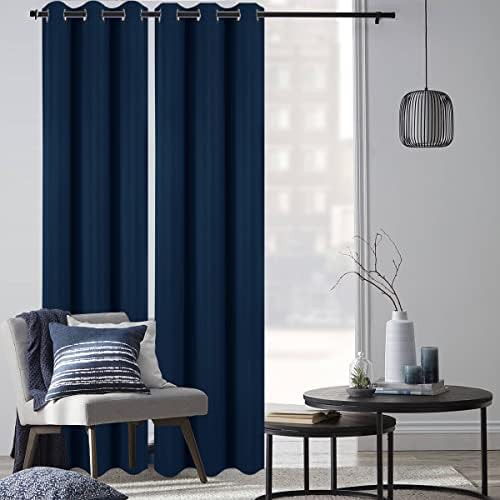 Navy blue grommet 38 inch curtain — photo 3