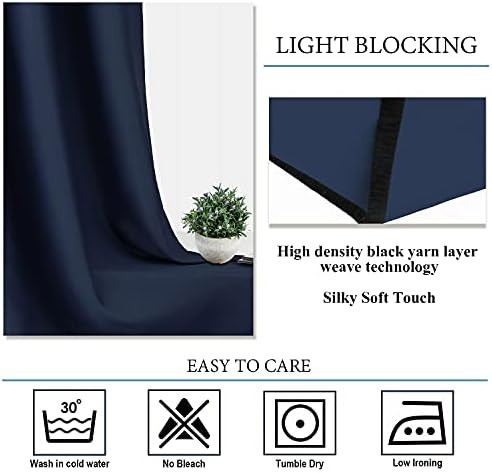 Navy blue thermal 84 inch drape — photo 5
