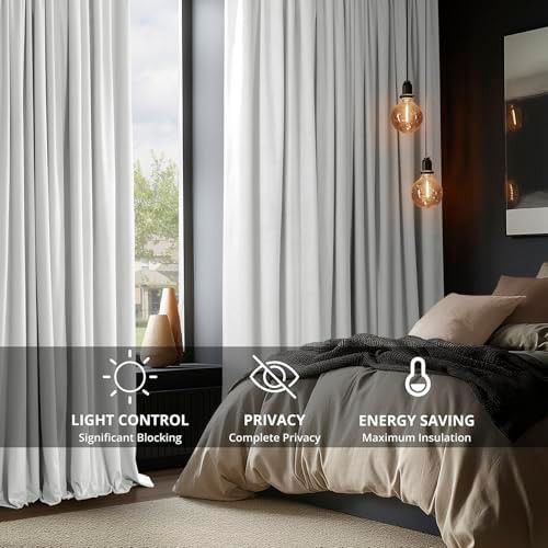 Primary White Signature Velvet Thermal Blackout Curtain — photo 3