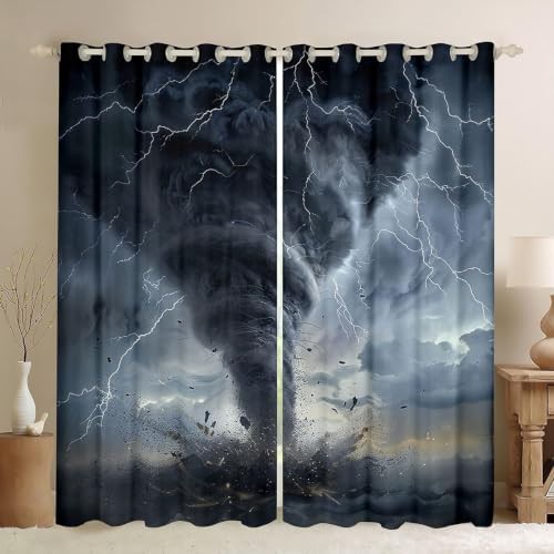Tornado lightning natural disaster blackout curtain 45 in — photo 3