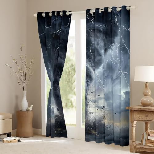 Tornado lightning natural disaster blackout curtain 45 in — photo 5
