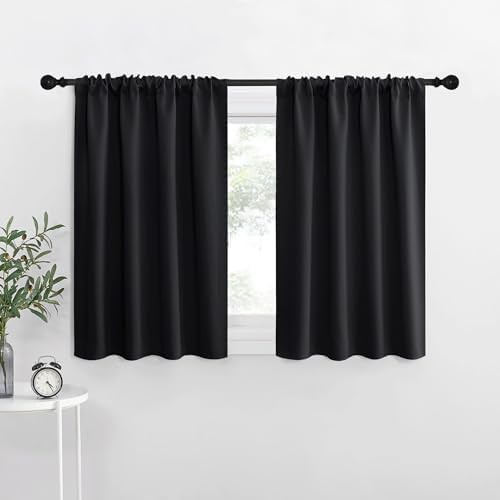 Short kitchen window blackout curtains 36 in