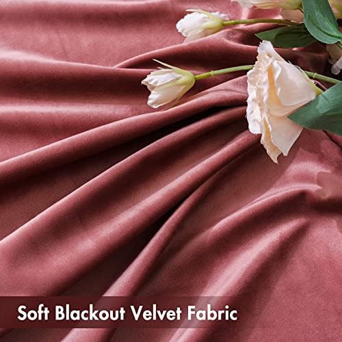 Dusty rose pink velvet curtain 84 in — photo 3