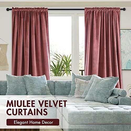 Dusty rose pink velvet curtain 84 in — photo 5
