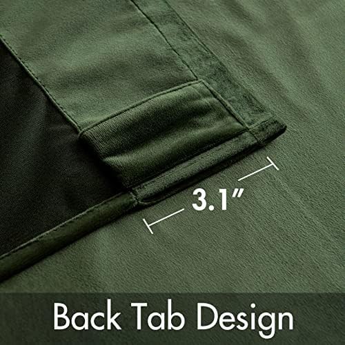 Olive green rod pocket velvet curtains 108 in — photo 3