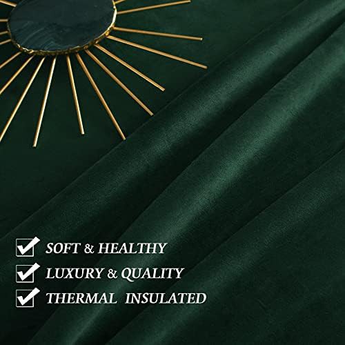 Green velvet 90 inch bedroom blackout curtain — photo 5