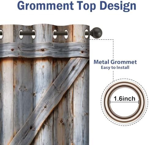 Rustic barn door farmhouse blackout curtains — photo 4