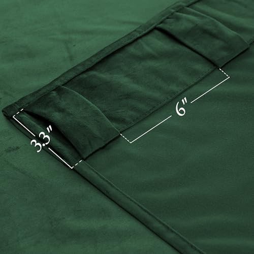 Dark green velvet living room curtain — photo 5