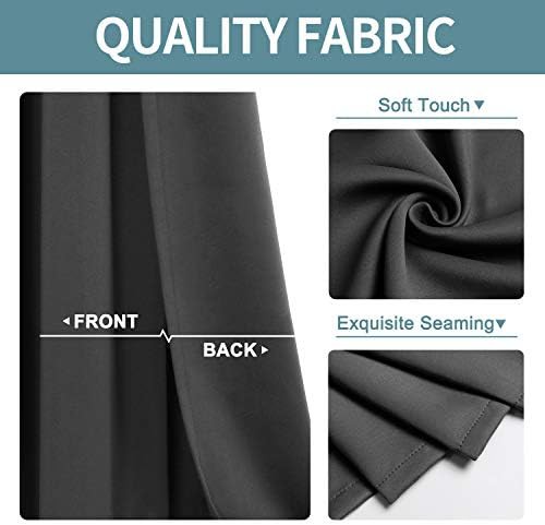Grey short blackout curtains 36 inches long — photo 4