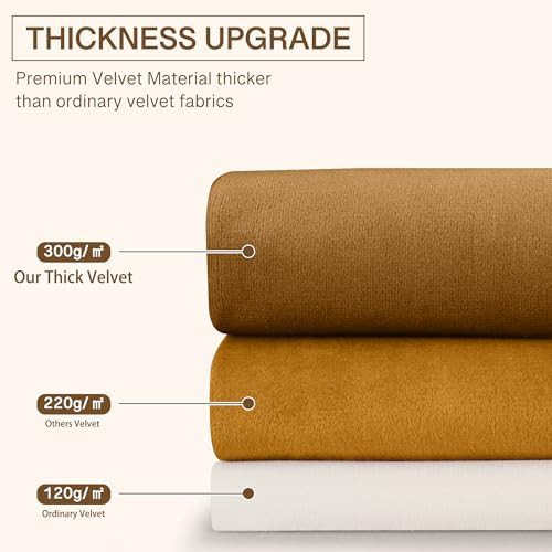 Burnt orange terracotta velvet blackout curtains 84 in — photo 5
