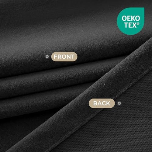 Black velvet rod pocket curtains 90 in — photo 5