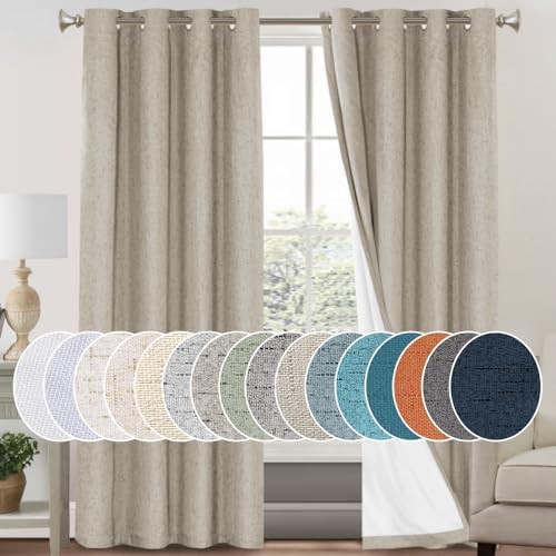 Stone Grey Linen Noise Reducing Curtains