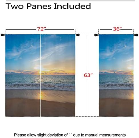 Sand beach sunset thermal insulated drapes — photo 3