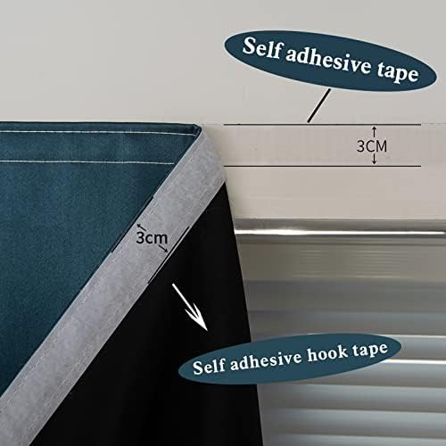 Navy blue self adhesive blackout window cover 59 by 84 in — photo 4