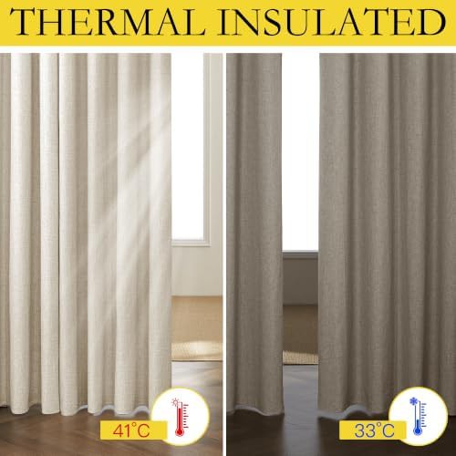 Burgundy linen farmhouse grommet blackout curtains — photo 4