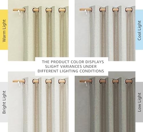 Burgundy linen farmhouse grommet blackout curtains — photo 5