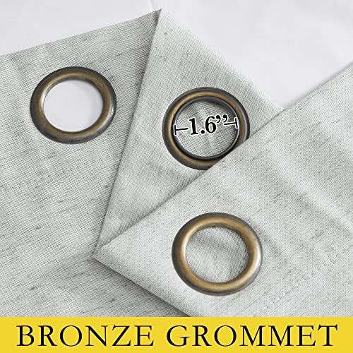 Grey Linen Farmhouse Total Blackout Drapes — photo 5