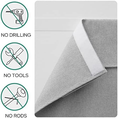 Light grey French door blackout curtain 26x20 in — photo 3