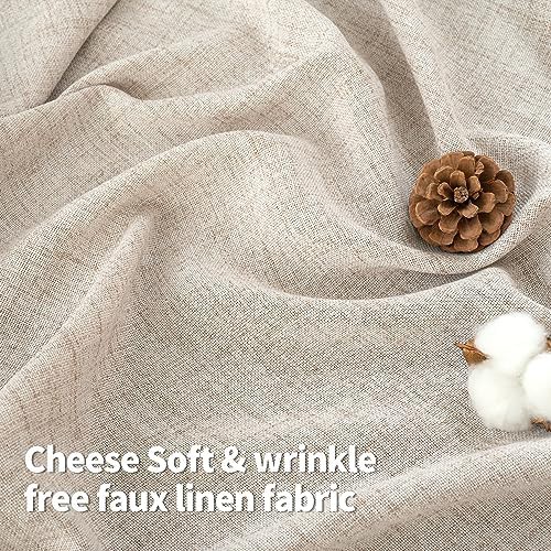 Natural Linen Burlap Textured Drapes — photo 5