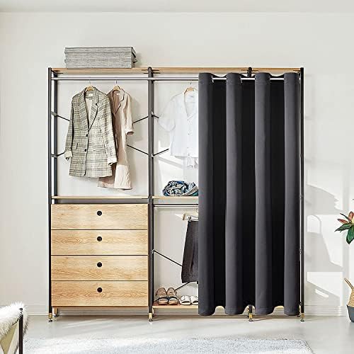 Grey doorway privacy and closet drape — photo 3