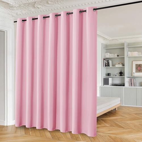 Patio sliding door blackout curtains pink 100 in