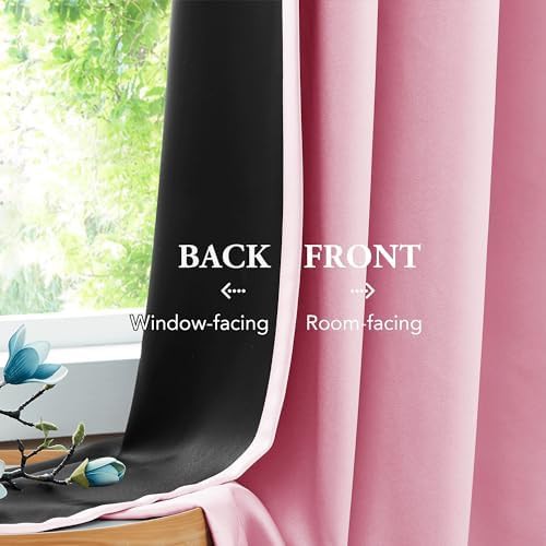Patio sliding door blackout curtains pink 100 in — photo 5