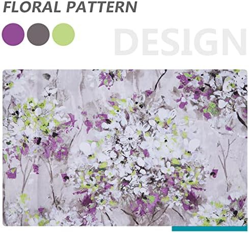 Purple vintage floral thermal curtain 45 in — photo 3