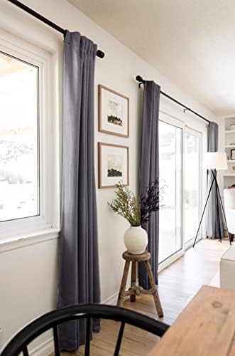 Faux Linen Total Blackout Curtains for Bedroom 84 Inches Long — photo 5