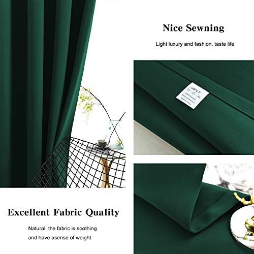 JSFLY hunter green bedroom curtains 108 in — photo 3