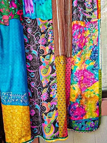 Handmade Vintage Indian Sari Patchwork Curtains — photo 4