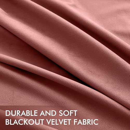 Dusty rose velvet noise reducing curtains — photo 5