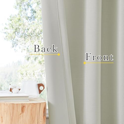 Natural faux linen pinch pleated curtains 84 in — photo 4