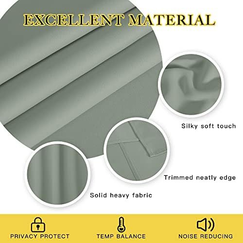 Sage green grommet thermal patio door curtain — photo 4