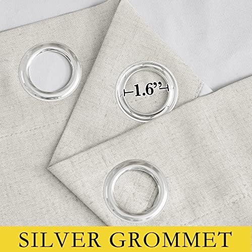 Ivory Linen Thermal Insulated Office Curtains — photo 5