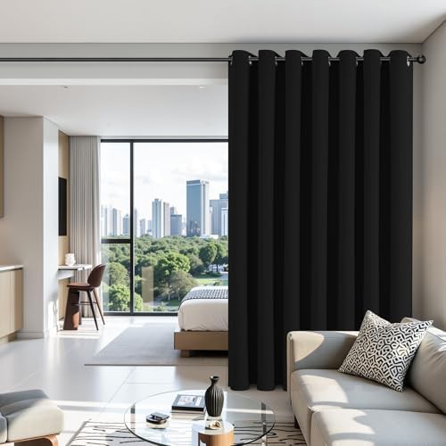 Grey grommet room divider patio curtain — photo 3