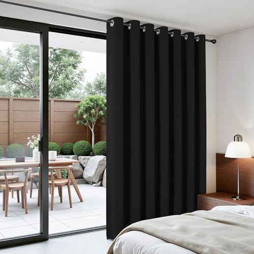 Grey grommet room divider patio curtain — photo 5
