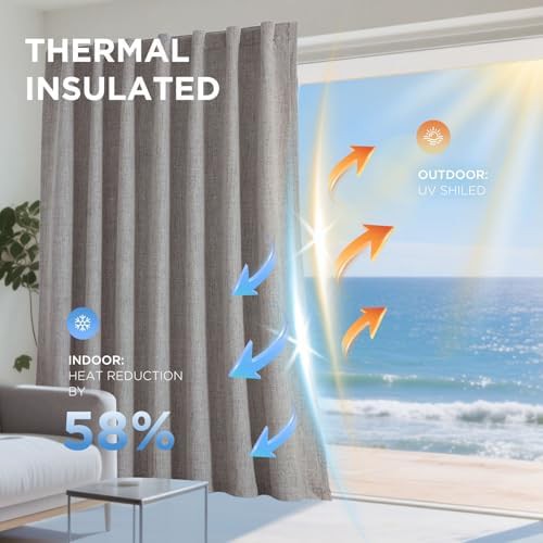 Natural Linen Rod Pocket Blackout Curtains 96 in — photo 4