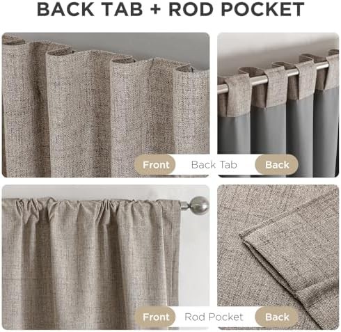 Natural Linen Rod Pocket Blackout Curtains 96 in — photo 5