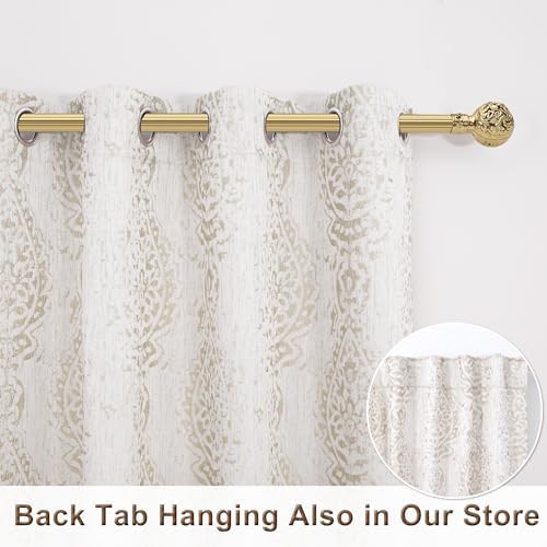 Taupe Damask Geometric Textured Pattern Curtains — photo 3