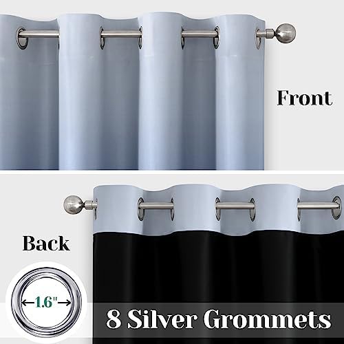 Ombre navy blue total blackout curtains 84 in — photo 5