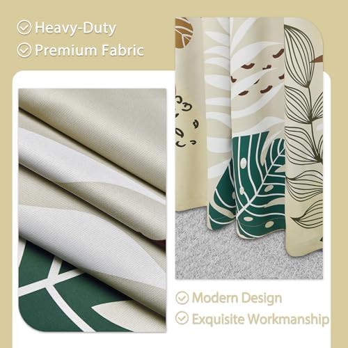 Boho tropical leaves blackout curtains 42x63 — photo 5